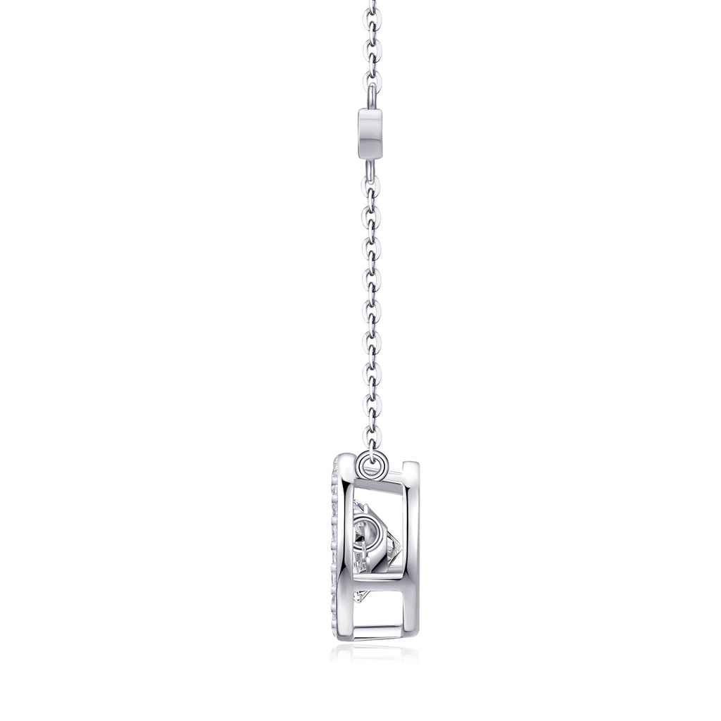 Mobius Necklace - A Fashionable And Light Luxury Jewelry Pendant Necklace Set With Top-quality Moissanite, S925 Silver Plated Platinum