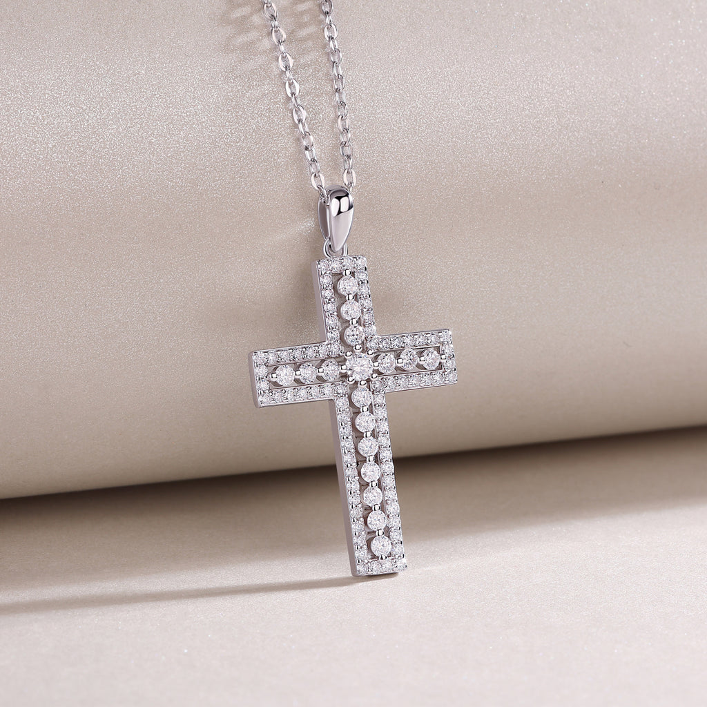 Shelter - A Fashionable And Trendy Necklace Pendant Set With Top-quality Moissanite S925 Silver And Platinum-plated Gold. It Can Be Tested For Gold Rose Gold With A Diamond Pen