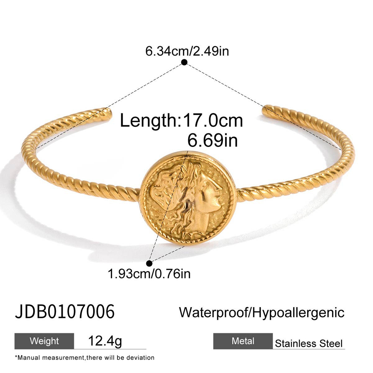 Elegant Understated Design With A Classic 18K Gold Stainless Steel Necklace