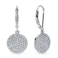 S925 Sterling Silver Disc Zircon Earrings Fashionable And Minimalist
