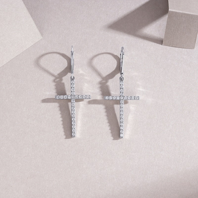 Top-quality Moissanite Luxury And Fashionable Light Luxury Jewelry Silver Stud Earrings S925 Silver Plated Platinum