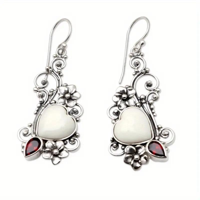 Retro Vine And Floral Diamond-studded Earrings