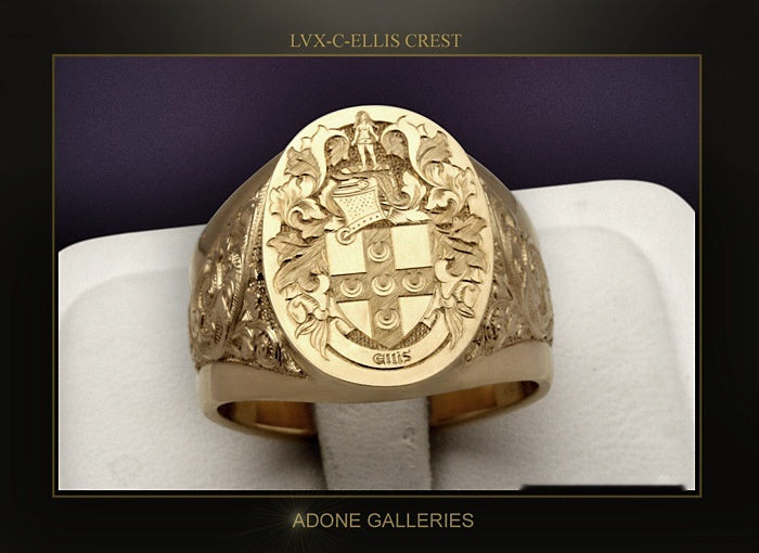 New Golden Mysterious Totem Fountain Sculpture Ring