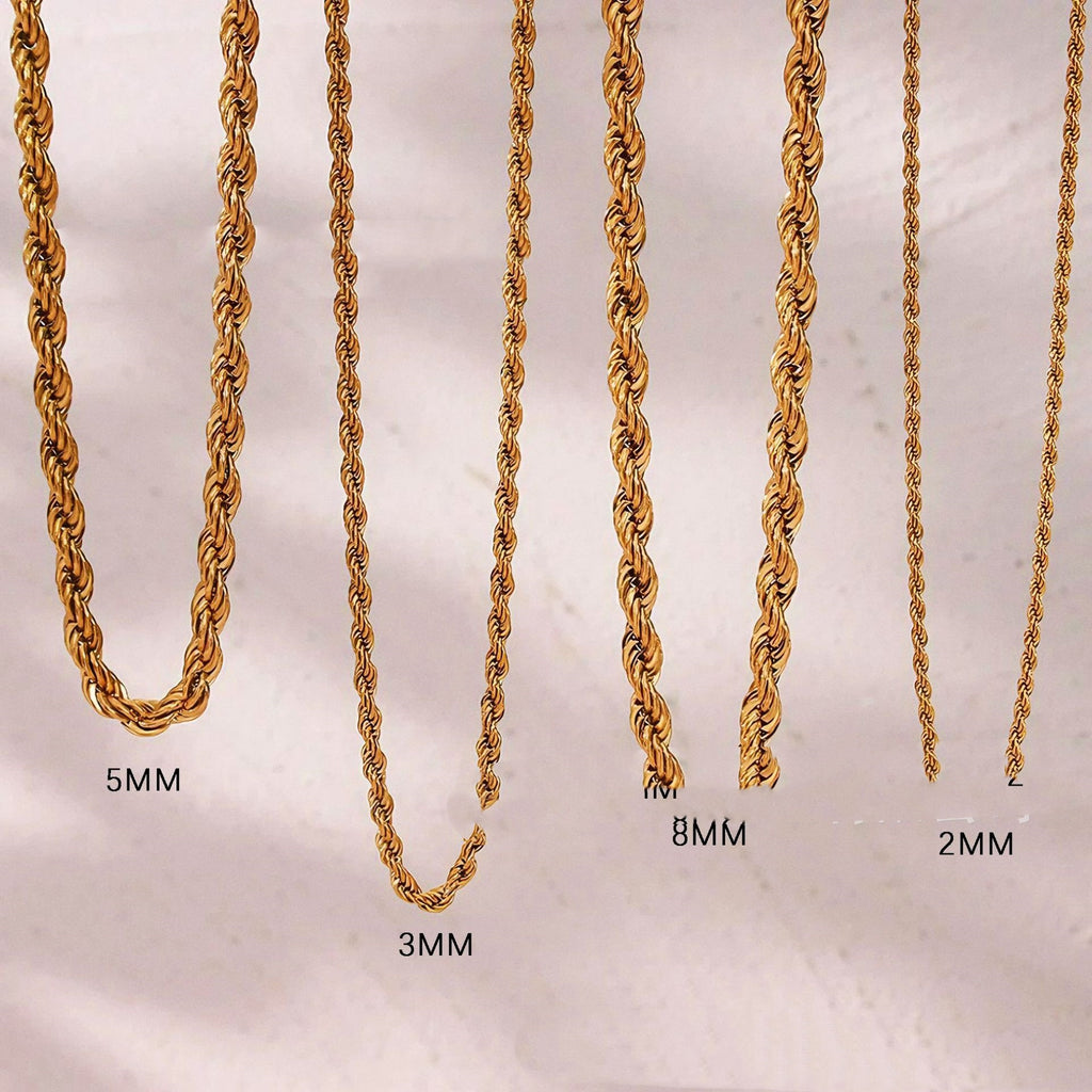 Titanium Steel Twisted Chain Necklace That Wont Fade