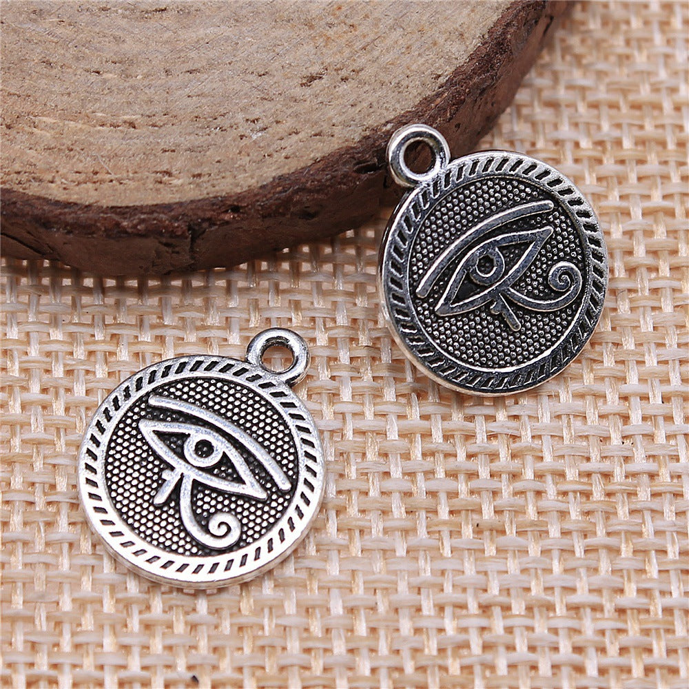 15mm DIY Alloy Accessories Material Double-sided Eye Pendant