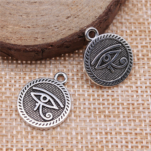 15mm DIY Alloy Accessories Material Double-sided Eye Pendant