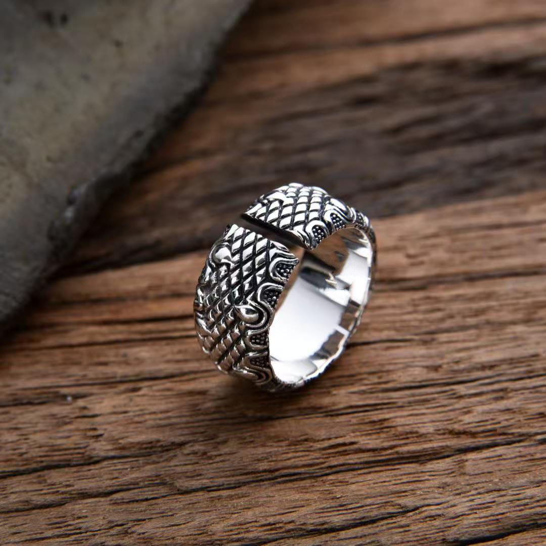 Mens Retro Fashionable Bold Dragon Claw Ring
