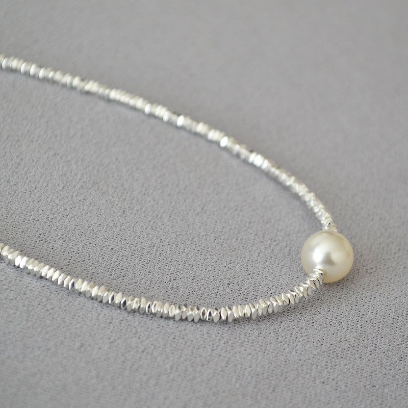 Womens Sparkling Minimalist Beaded Short Necklace