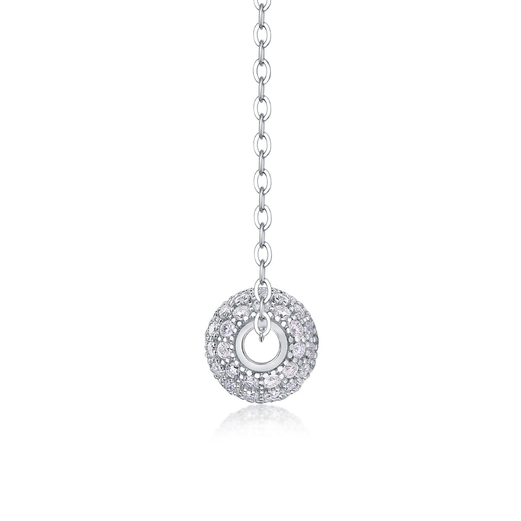 Meet At This Moment - S925 Silver Plated Platinum Jewelry Pendant Necklace Set With Top-quality Moissanite Fashion Light Luxury Jewelry