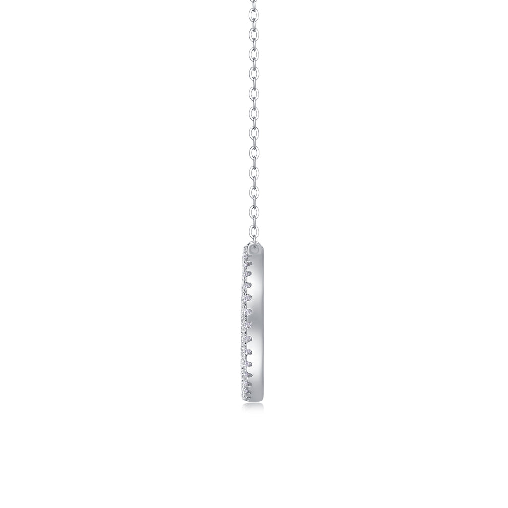 Reciprocating - Set With Top-quality Moissanite, Fashionable And Light Luxury Jewelry, Silver Pendant Necklace S925, Silver Plating, Platinum, Gold, Rose Gold