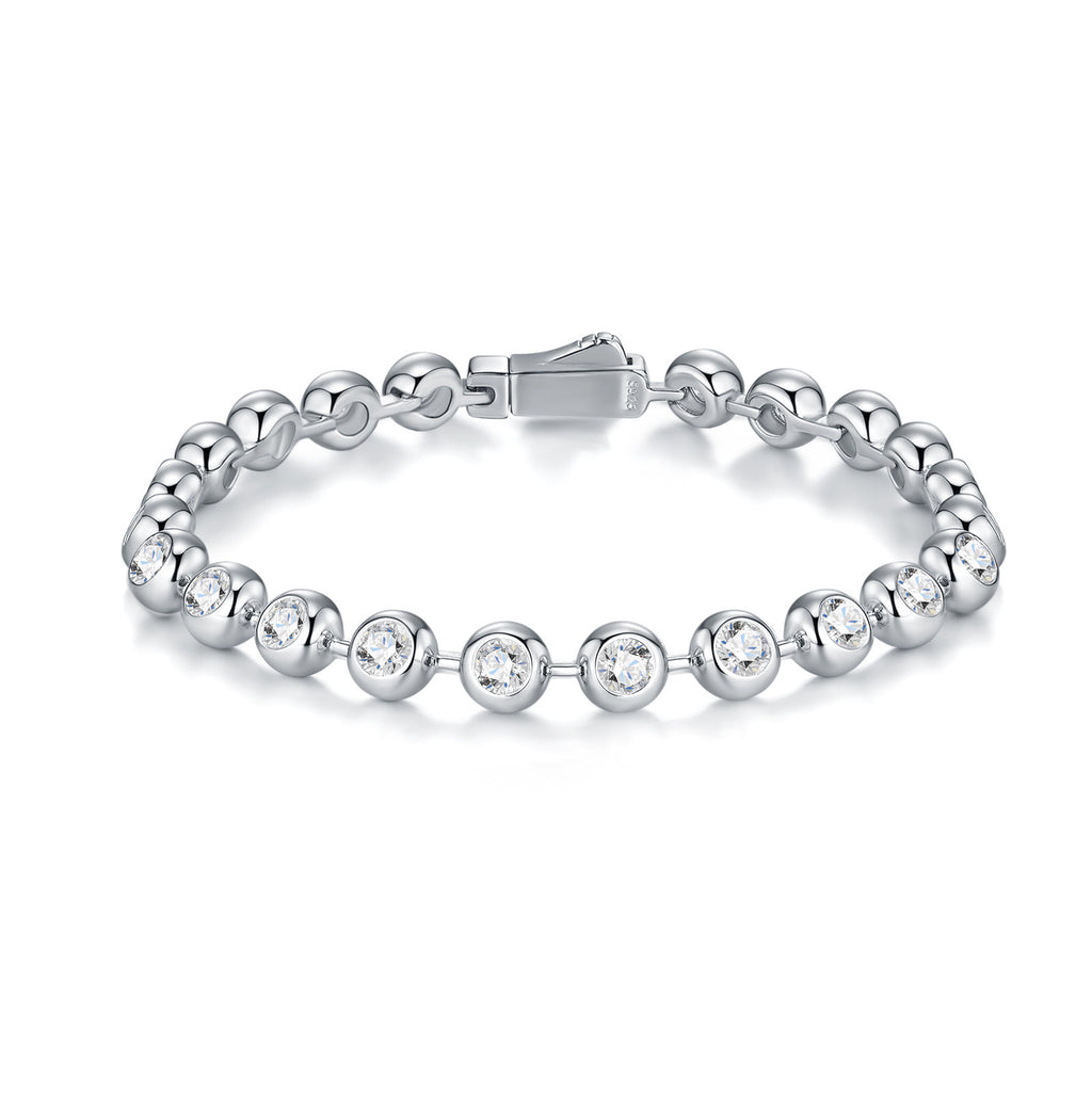 4mm Moissanite Full-Set Light-Luxury Bracelet With A Niche Design