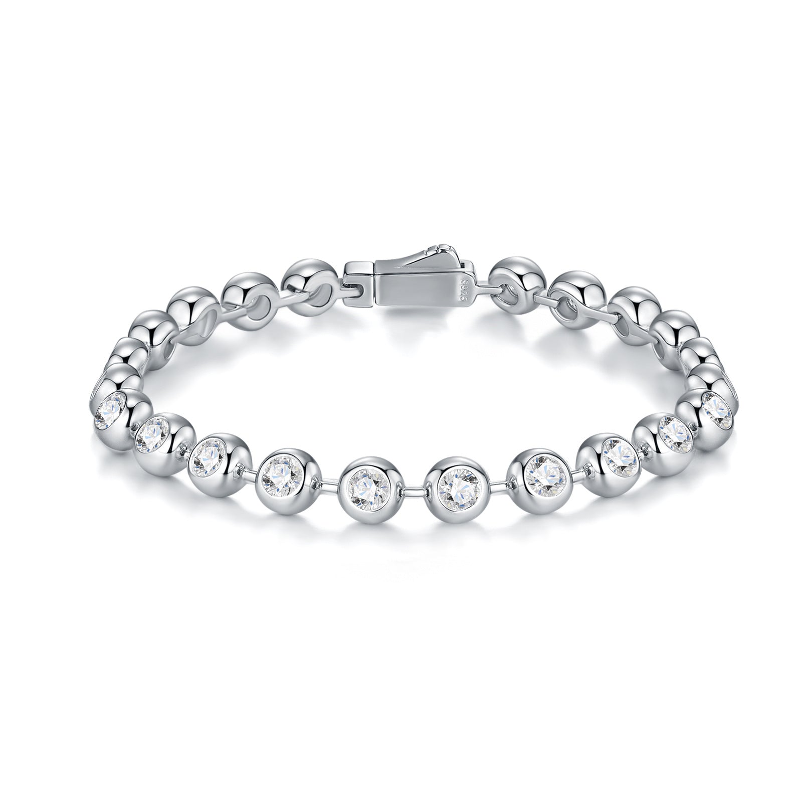4mm Moissanite Full-Set Light-Luxury Bracelet With A Niche Design