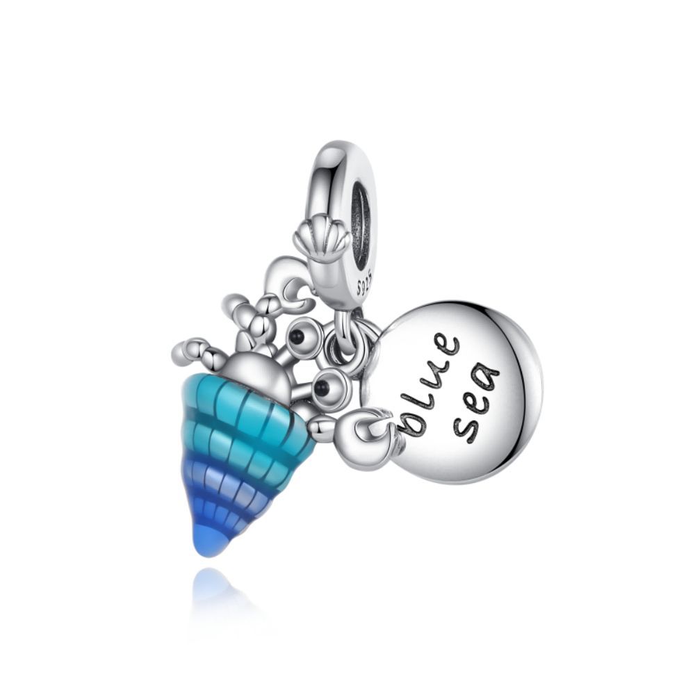 Fashion White Copper Silver Plated DIY Bracelet Jewelry Accessories Beads Pendant