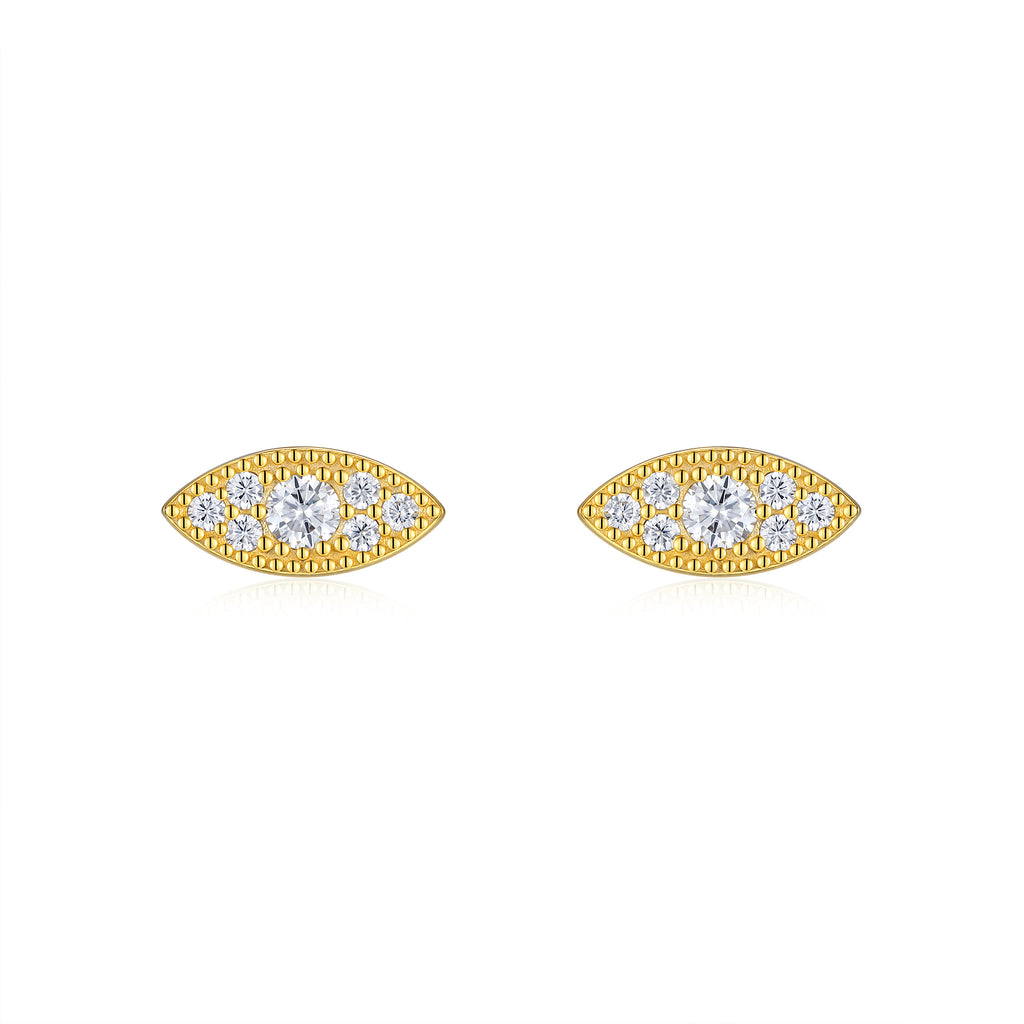 Top-quality Moissanite Luxury And Fashionable Light Luxury Jewelry Silver Stud Earrings S925 Silver Electroplated Gold