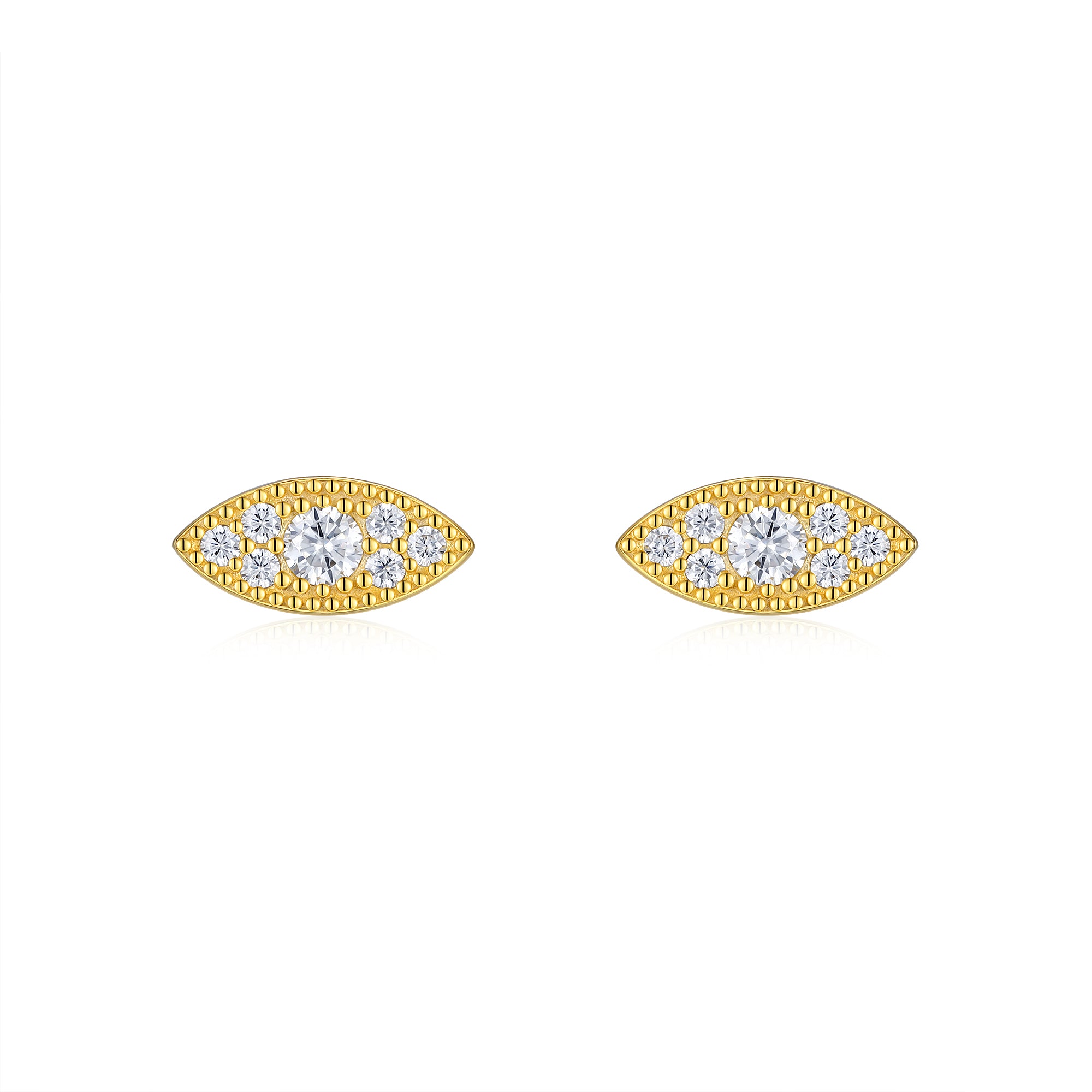 Top-quality Moissanite Luxury And Fashionable Light Luxury Jewelry Silver Stud Earrings S925 Silver Electroplated Gold