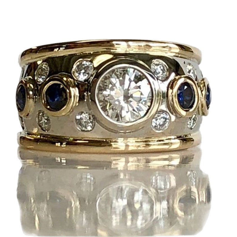 Retro Style Shiny Cubic Zirconia Ring