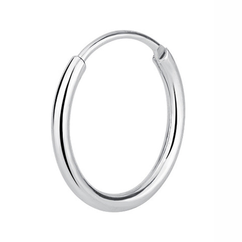 Simple, Versatile Stainless Steel Hoop Earrings In A Classic Round Design