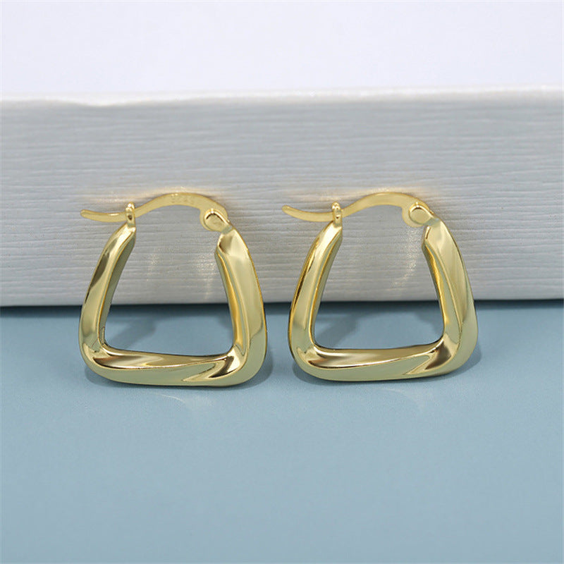 Versatile Triangular Geometric Metal Earrings For Women