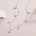 Star Love - A Fashionable And Light Luxury Jewelry Pendant Necklace Set With Top-quality Moissanite, S925 Silver Plated Platinum