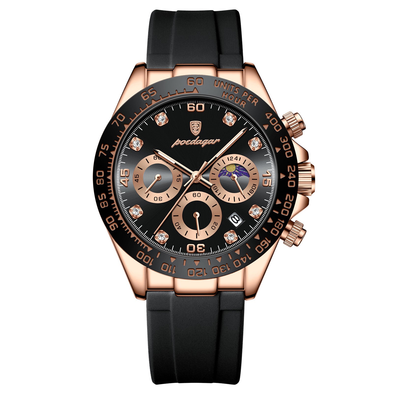 Silicone Band Fashion New Multi-functional Men's Watch