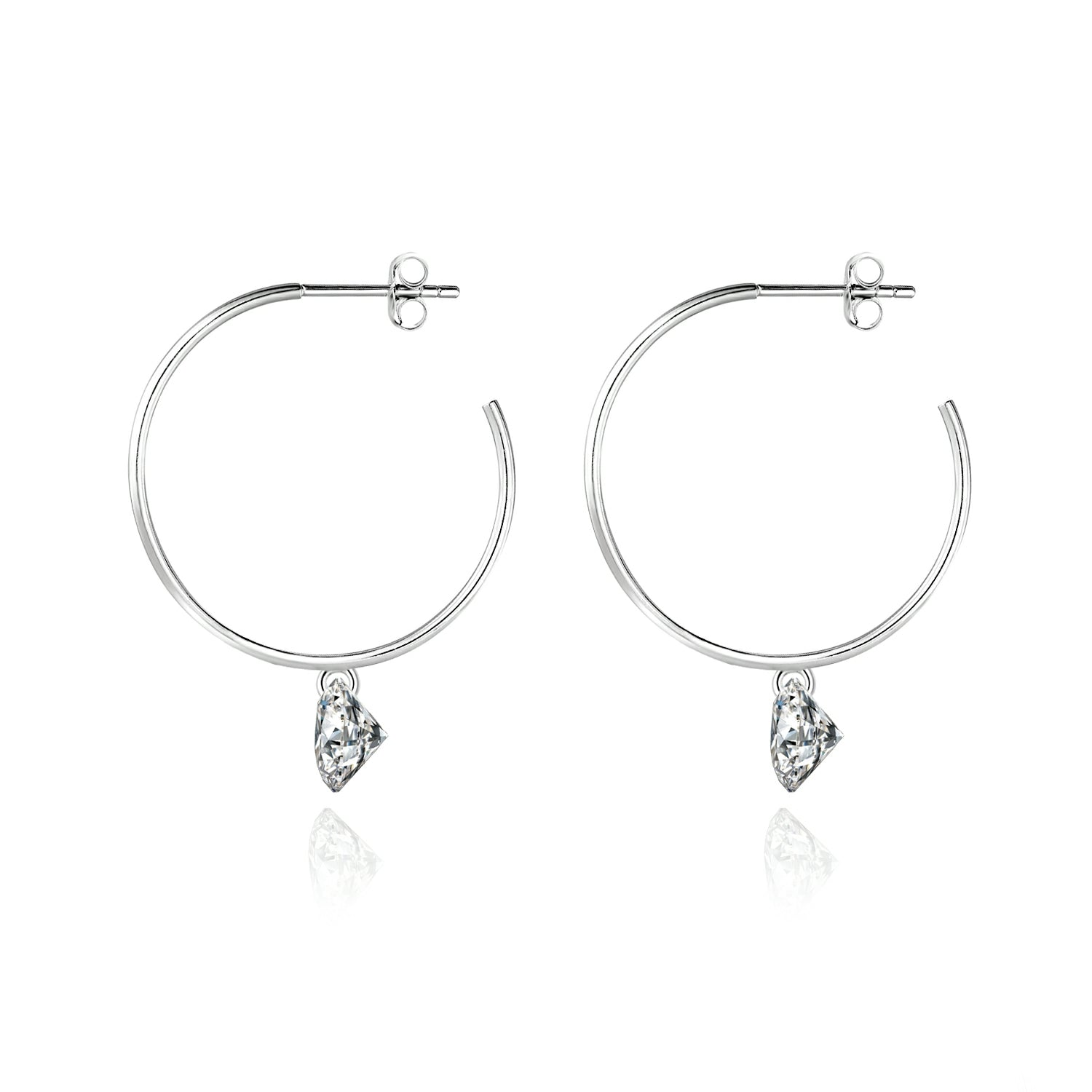 Top-quality Moissanite Luxury And Fashionable Light Luxury Jewelry Silver Stud Earrings S925 Silver Plated Platinum