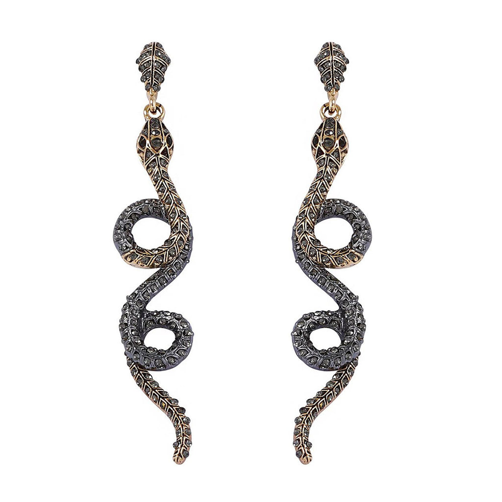 Trendy Retro Snake-shaped Earrings For Women