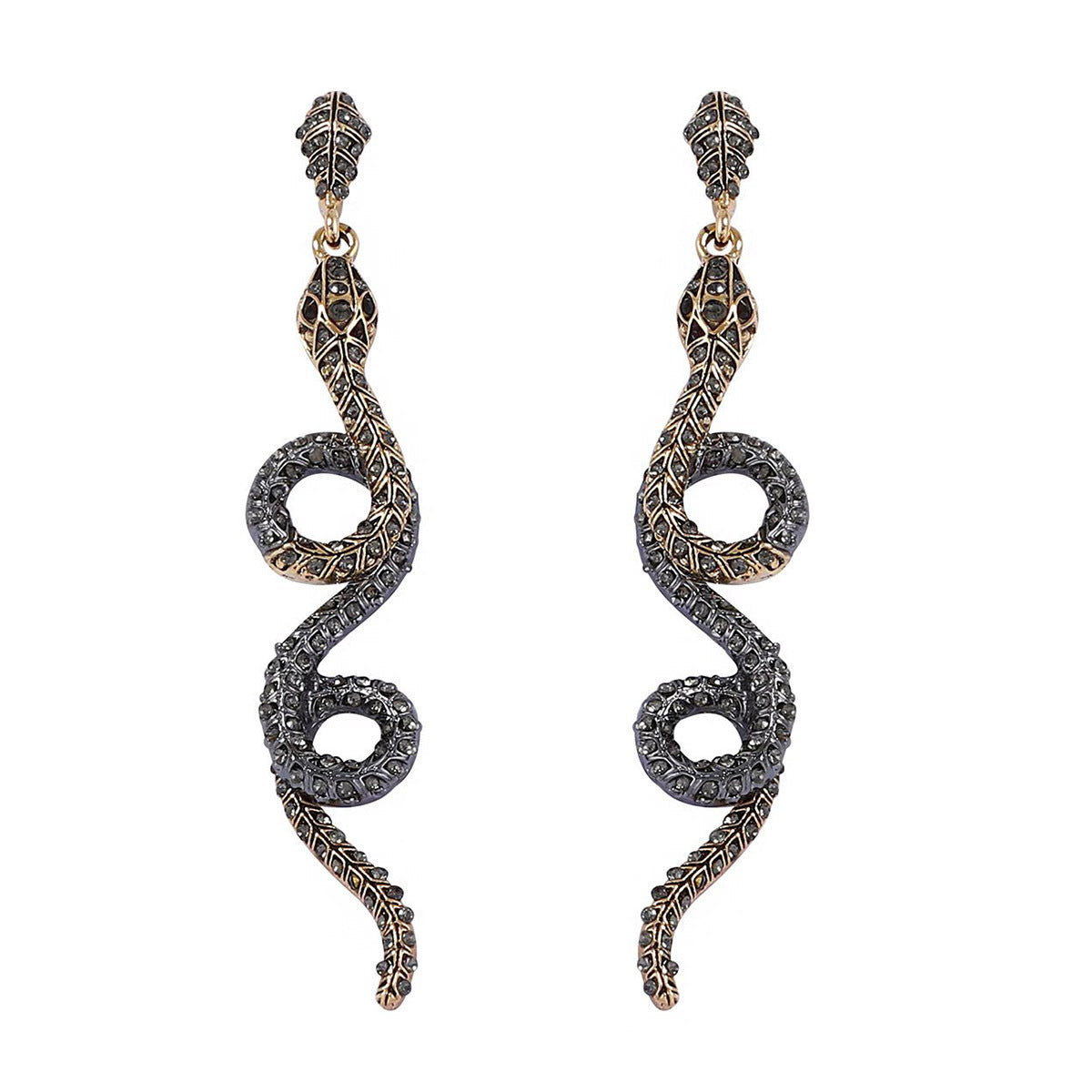 Trendy Retro Snake-shaped Earrings For Women