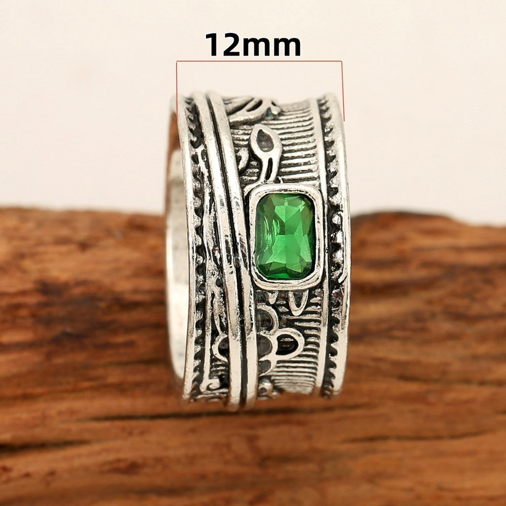 French Vintage Geometric Ring With A Niche Designer-inspired Look