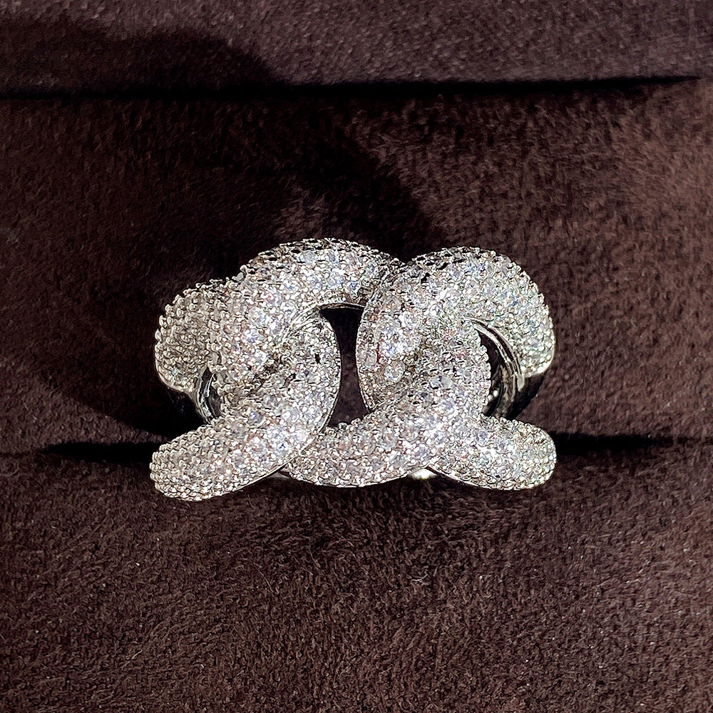 Light-luxury Ethereal Twisted Design Womens Ring