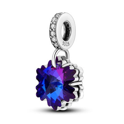 925 Silver Color Zirconium Devil's Eye Loose Beaded Hanging Ornament