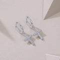 Top-quality Moissanite Luxury And Fashionable Light Luxury Jewelry Silver Stud Earrings S925 Silver Plated Platinum