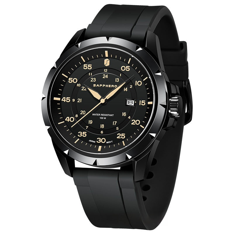 Youth Student Quartz Exam Watch Men's Silicone Waterproof 520 Gift For Boyfriend