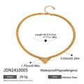 Stainless Heart Necklace With A Luxe High-End Look Diamond-Inlaid Clavicle Chain Titanium Steel Jewelry Piece