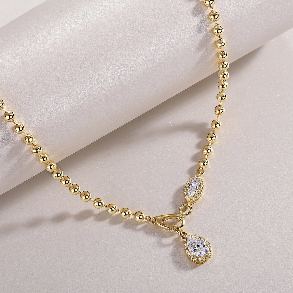 Twilight Orchid - A Fashionable And Trendy Necklace Pendant Set With Top-quality Moissanite S925 Silver And Gold-plated. It Can Be Tested With A Diamond Pen