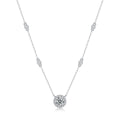 Twinkling Starlight - A Fashionable And Trendy Necklace Pendant Set With Top-quality Moissanite S925 Silver And Platinum-plated Gold Can Be Tested With A Diamond Pen.