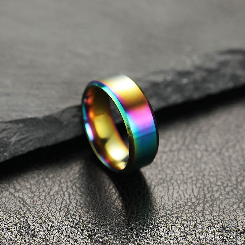 Stainless Steel Ring Men's Matte Wide Titanium Steel Ornament