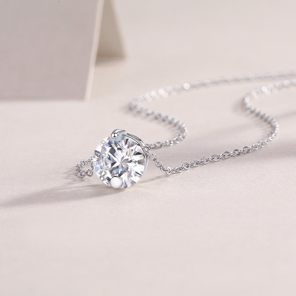 Simple Pleasure - Top-quality Moissanite Fashionable Light Luxury Jewelry Pendant Necklace S925 Silver Plated Platinum