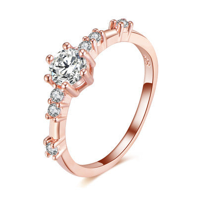 14K Gold-plated With 7 Tiny Diamonds  Fresh And Minimalist Japanese Style