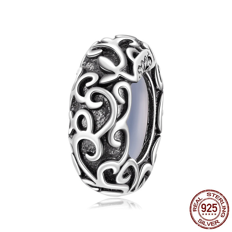 S925 Silver Spacer Beads Vintage Pattern Mini Bracelet Beads