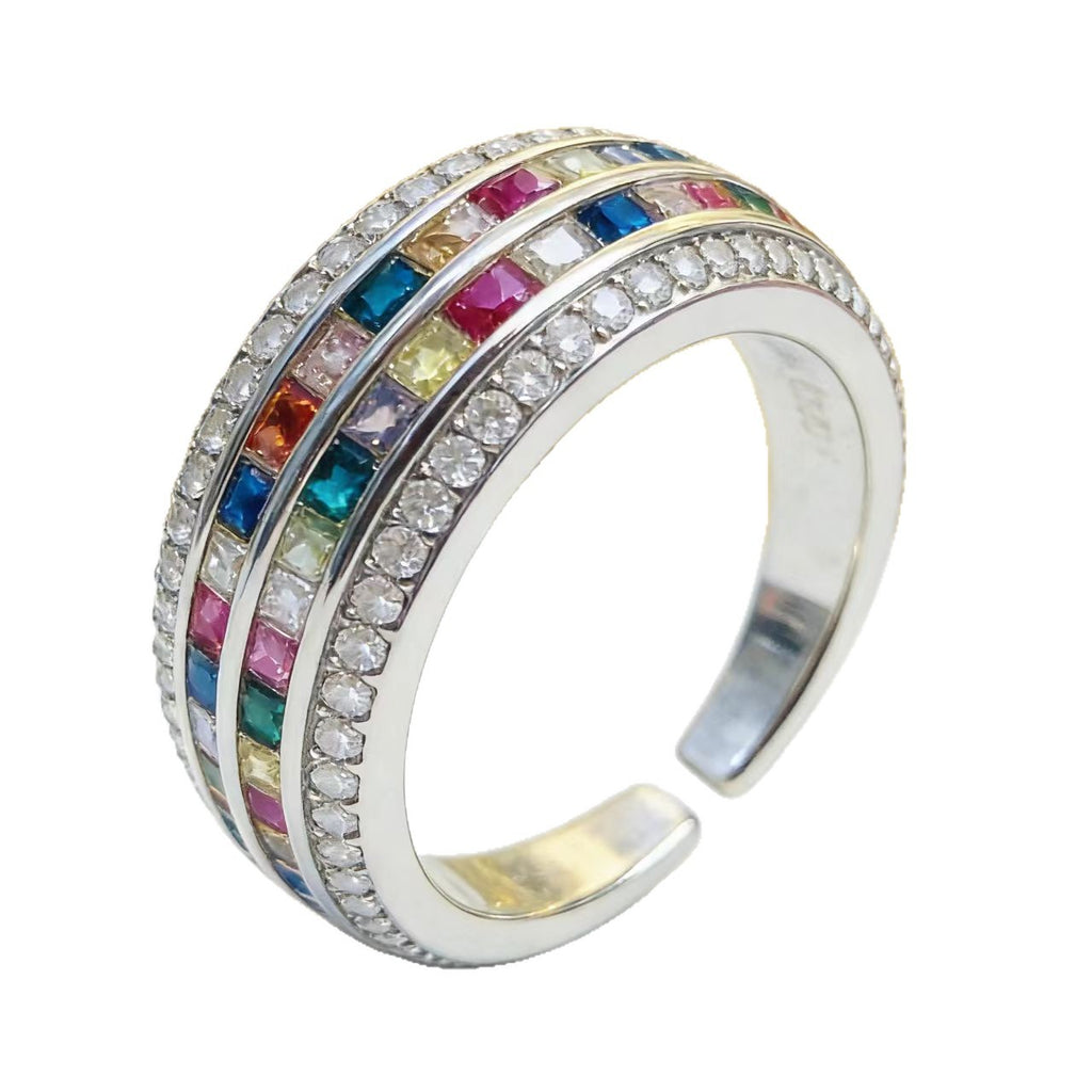 Versatile Copper Zircon Electroplated Real Gold Color Ring For Women