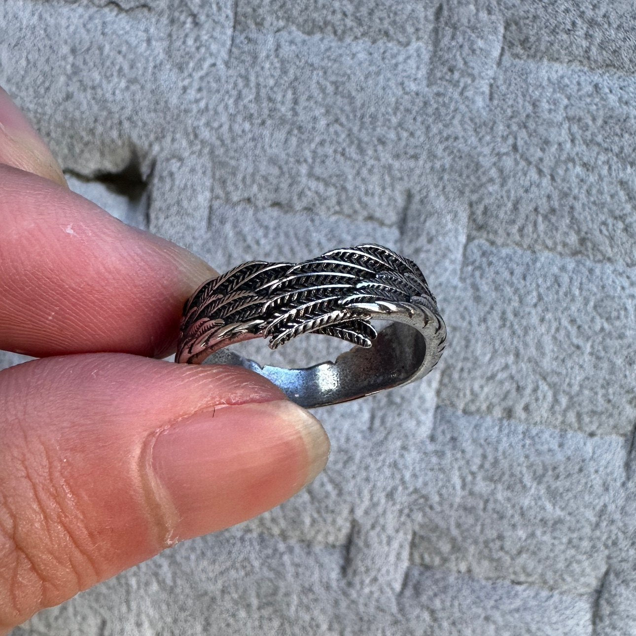 Vintage Vintage Men's Niche Adjustable Ring With An Open Mouth