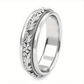 Retro Embossed Pattern Ring Minimalist And Versatile For Women