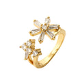 Zircon Heart-shaped Open Ring For Women