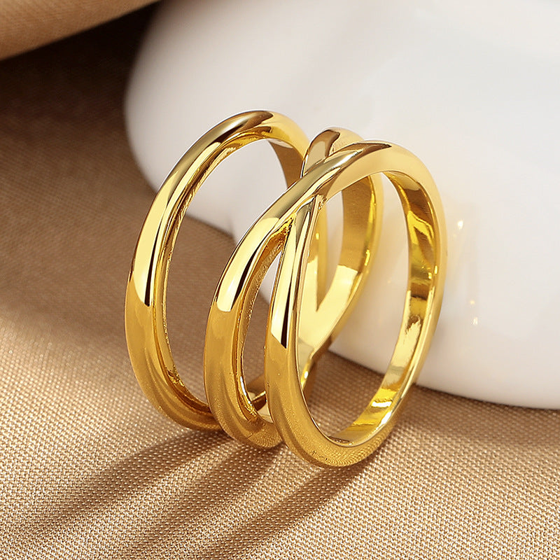 Multi-layer Ring With Intersecting Lines