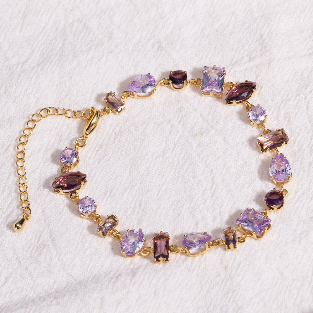Stylish Zircon Color Bracelet In The Instagram Style