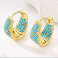 Waterdrop-shaped Vibrant And Elegant Earrings With 18K Gold Plating On Copper