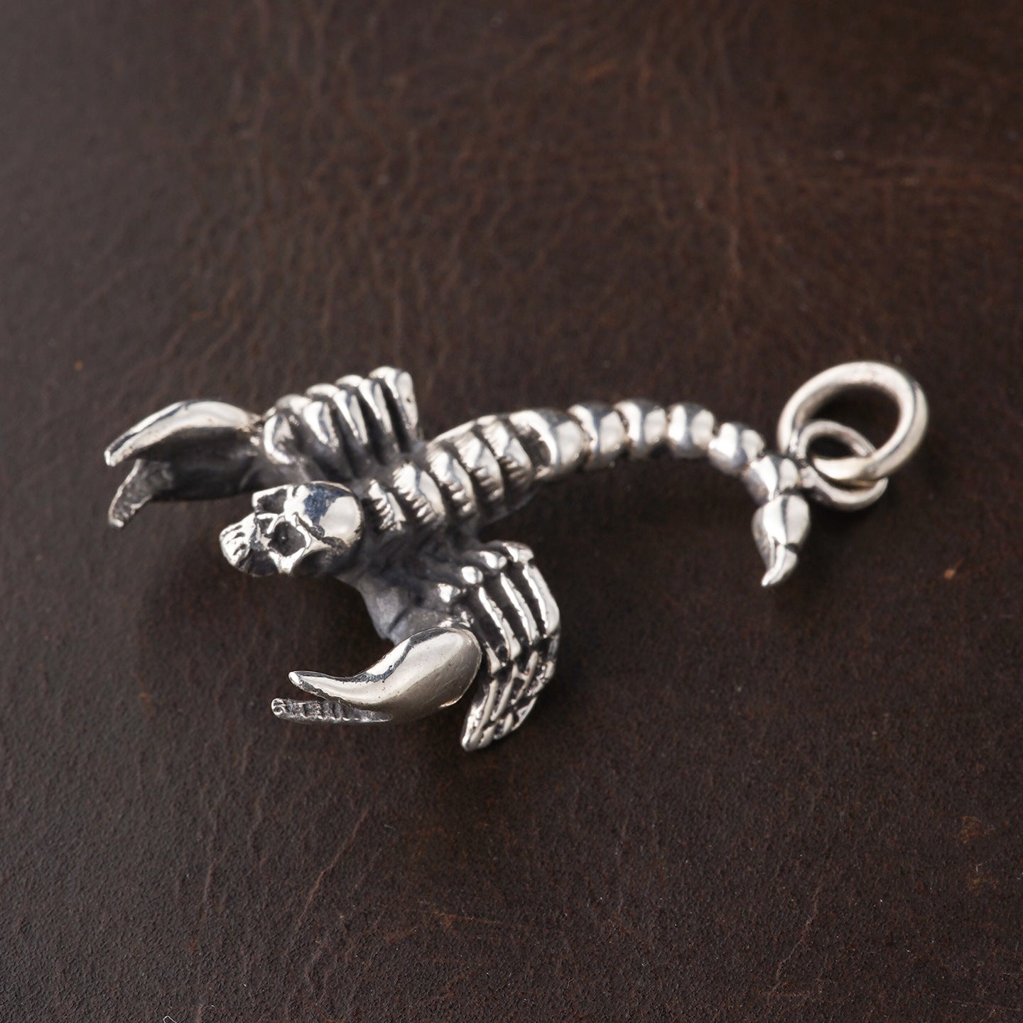 Skeleton Scorpion Pendant S925 Sterling Silver Handmade Vintage