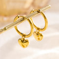 Girls Gold-colored Non-fading Heart Earrings