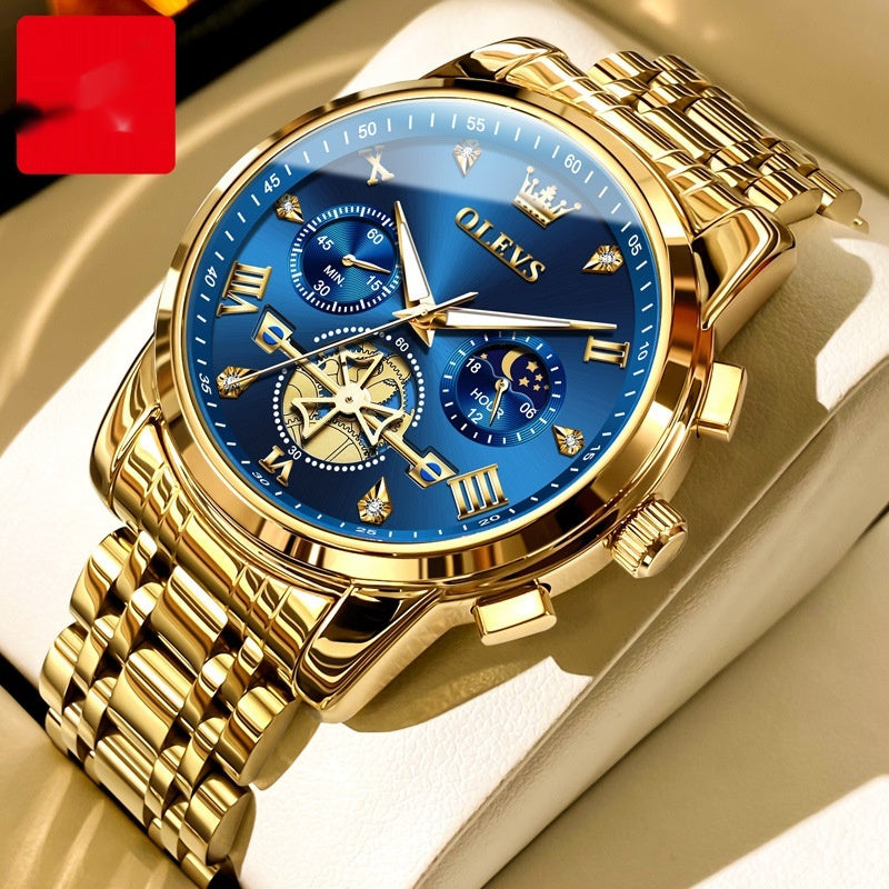 Luminous Non-mechanical Men's Multifunctional Waterproof Quartz Watch