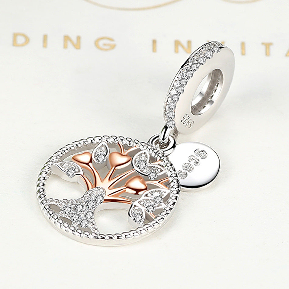 European And American Popular 925 Sterling Silver Tree Of Life Zircon Pendant